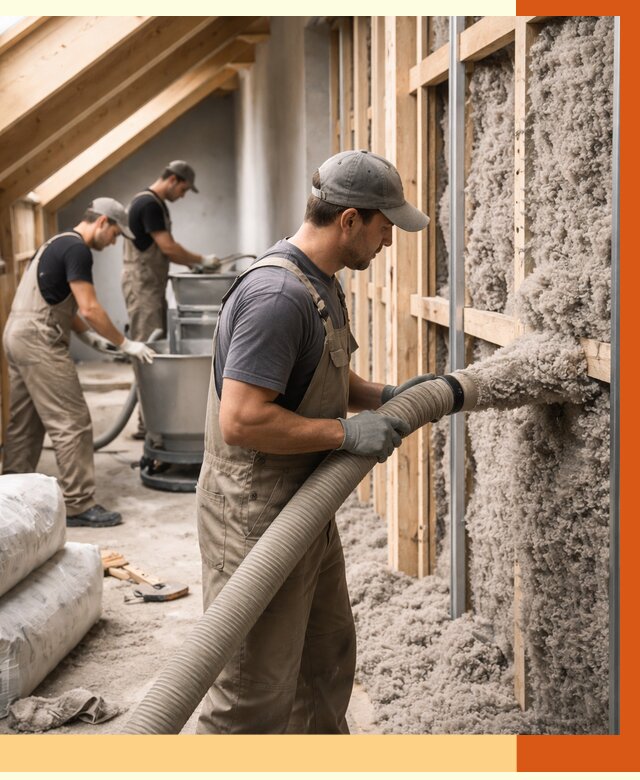 Утепление таунхауса эковатой в Усолье-Сибирском от 2270 руб./м² — монтаж и задувка | ТепломастерСль