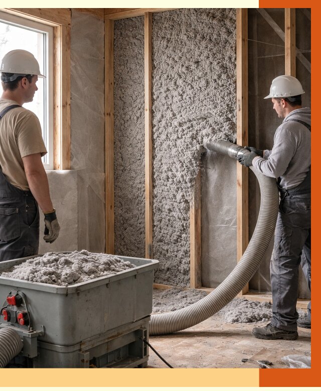 Утепление каркасного дома эковатой в Усолье-Сибирском от 1858 руб. | ТепломастерСль