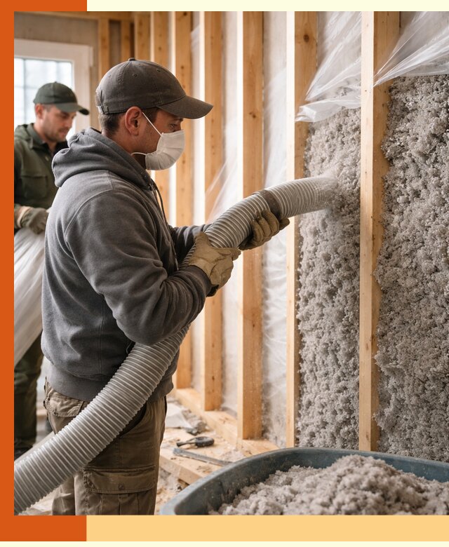 Утепление каркасного дома эковатой в Усолье-Сибирском — качественно и надолго