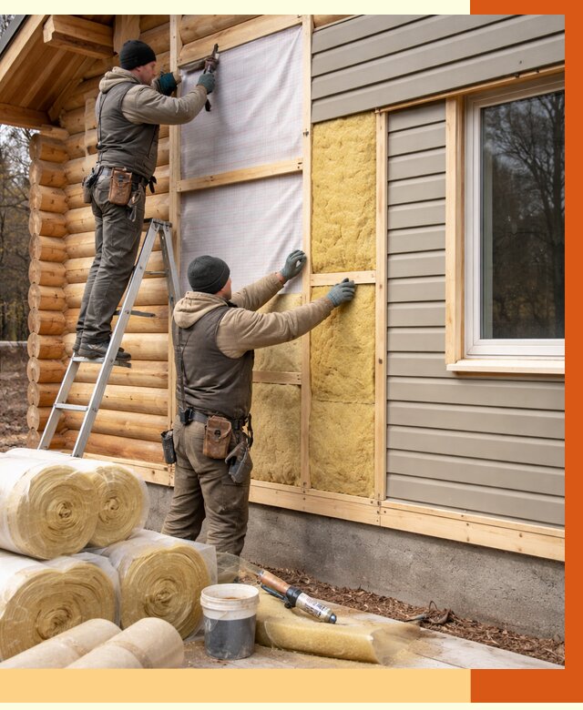 Утепление деревянного дома в Усолье-Сибирском от 6398 руб./м2 — заказать работы | ТепломастерСль