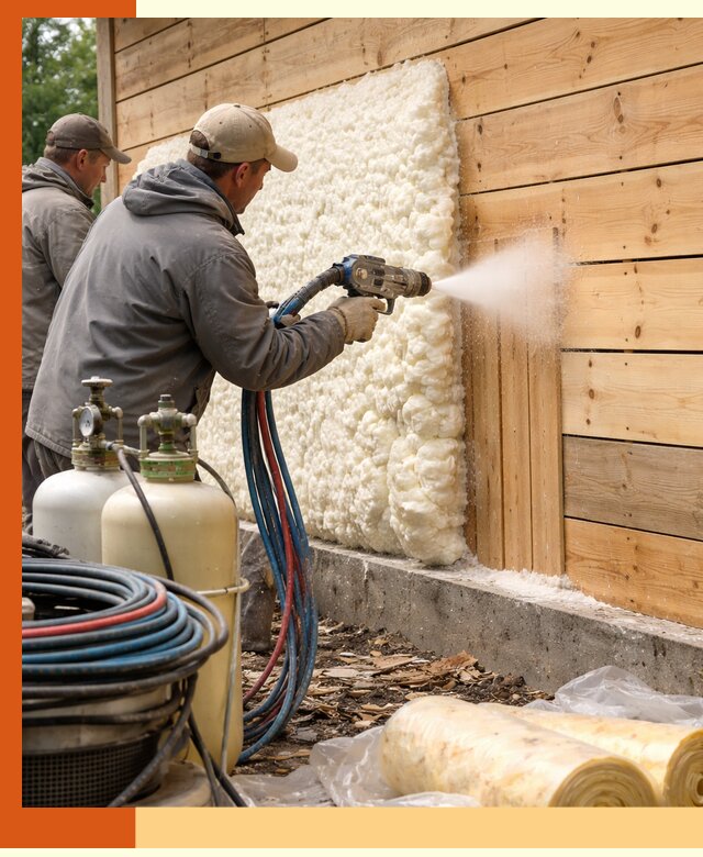 Утепление деревянного дома пенополиуретаном в Усолье-Сибирском