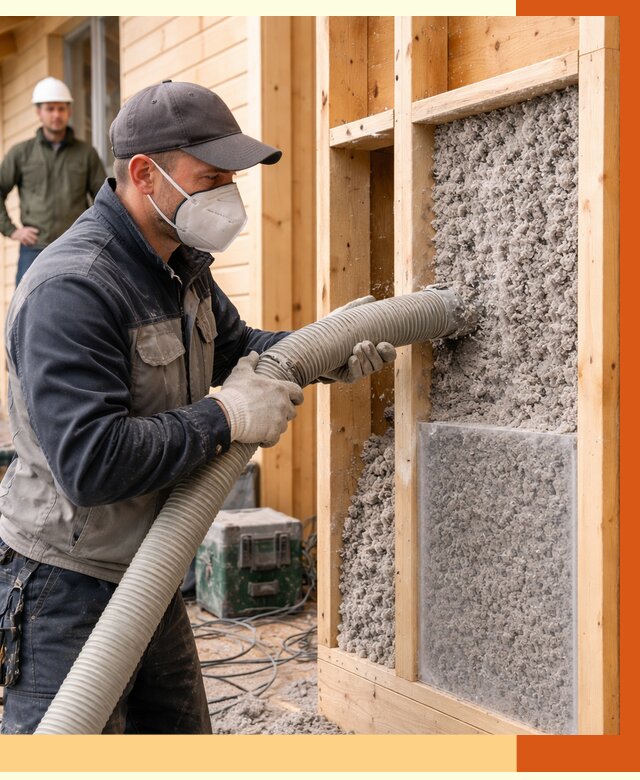 Утепление дома из бруса эковатой в Усолье-Сибирском от 1909 руб/м2 | ТепломастерСль