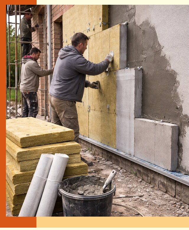 Утепление кирпичного дома под ключ в Усолье-Сибирском