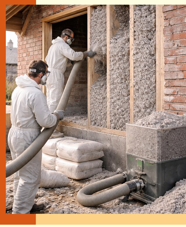 Утепление кирпичного дома эковатой в Усолье-Сибирском