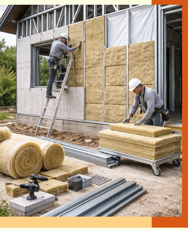 Утепление дома из ЛСТК в Усолье-Сибирском от 5366 руб./м² — профессионально | ТепломастерСль