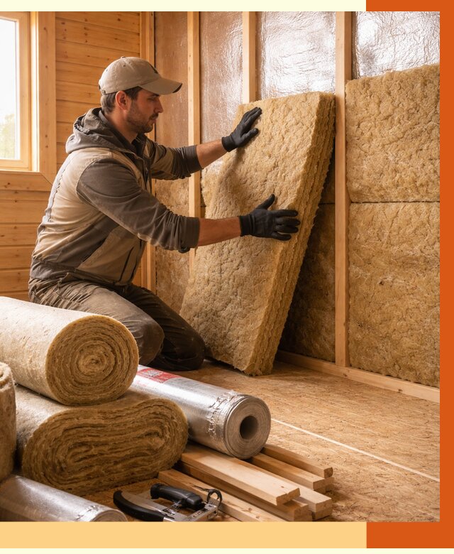 Утепление бани в Усолье-Сибирском под ключ от 4644 руб./м2 — утеплить потолок, пол и стены | ТепломастерСль