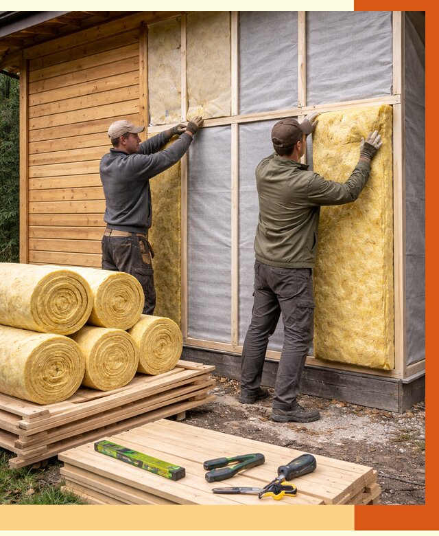 Утепление бани снаружи в Усолье-Сибирском от 87720 руб. под ключ | ТепломастерСль