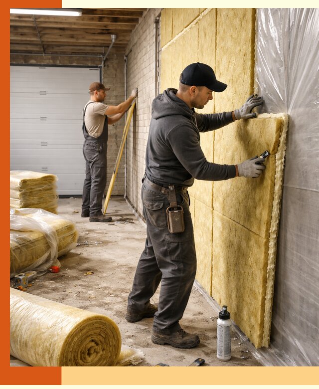 Утепление гаража под ключ в Усолье-Сибирском — все виды теплоизоляции