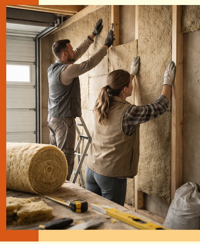 Утепление гаража изнутри в Усолье-Сибирском: быстро и надежно