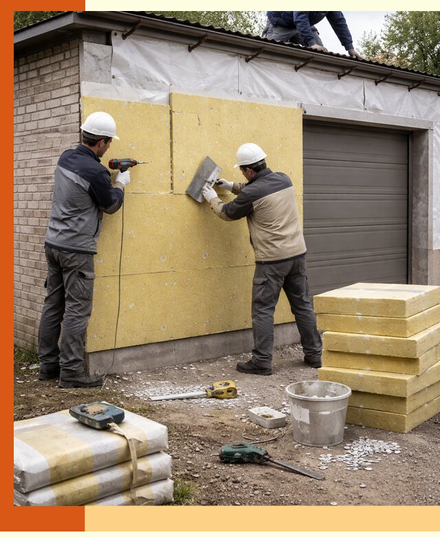 Утепление гаража снаружи в Усолье-Сибирском качественно и надёжно