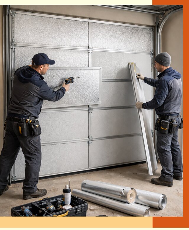 Утепление гаражных ворот в Усолье-Сибирском от 8101 руб/м2 — надежно и быстро | ТепломастерСль