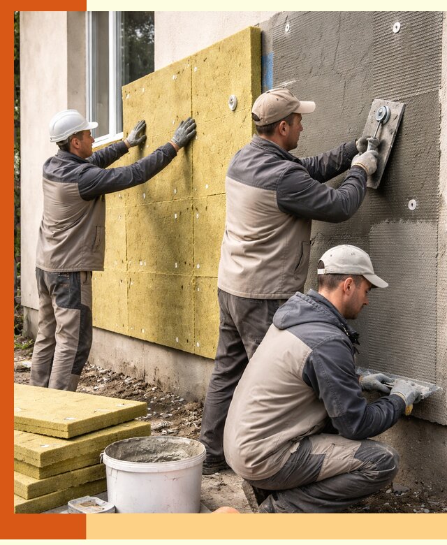 Утепление фасада под штукатурку в Усолье-Сибирском — энергоэффективная технология