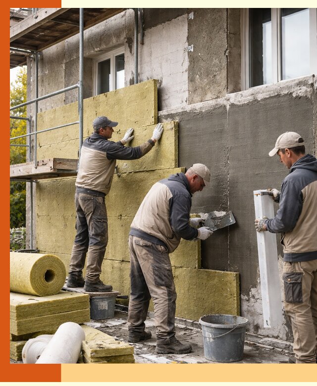 Утепление фасада зданий и домов в Усолье-Сибирском