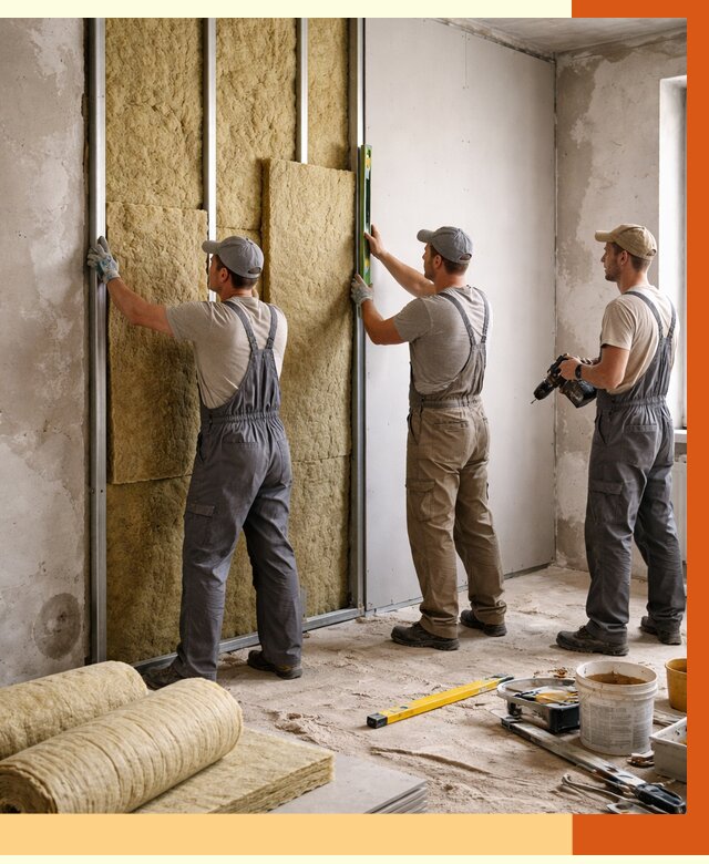 Утепление стен изнутри в Усолье-Сибирском от 2322 руб/м² под ключ | ТепломастерСль