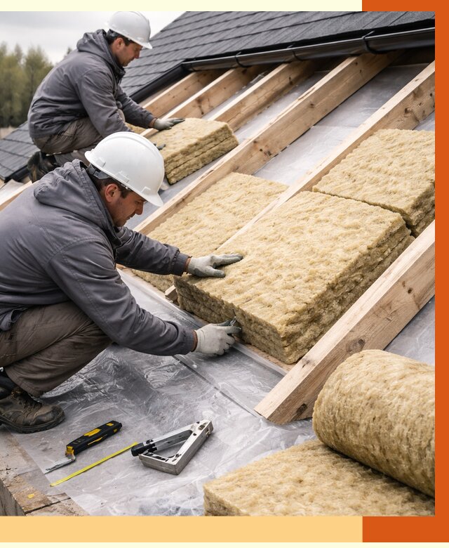 Утепление крыши в Усолье-Сибирском от 1909 руб./м2 — комплексное утепление кровли | ТепломастерСль