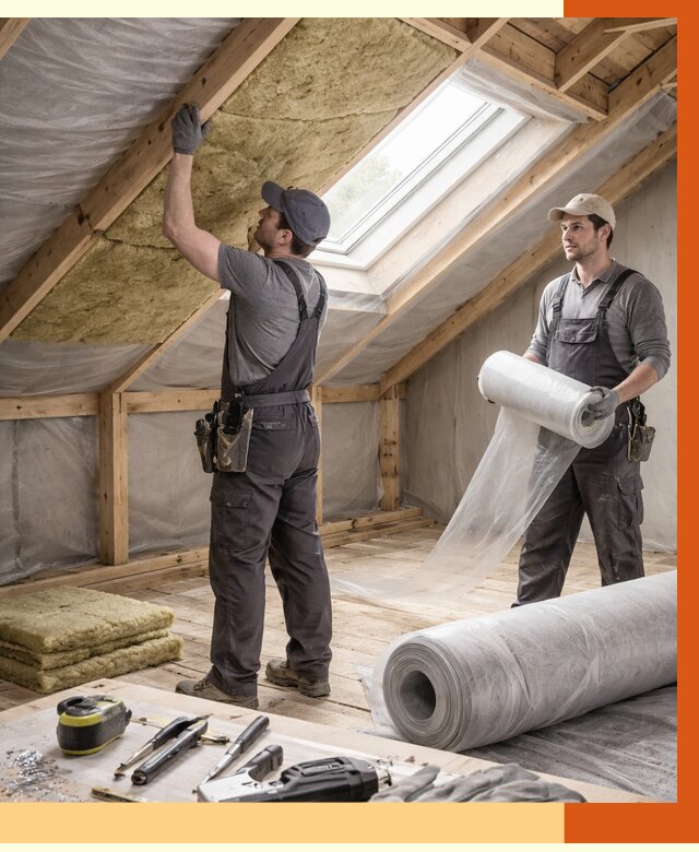 Утепление крыши изнутри мансарды в Усолье-Сибирском от 4334 руб./м² | ТепломастерСль