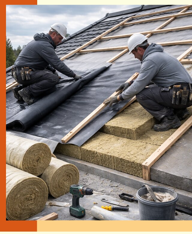 Утепление крыши снаружи в Усолье-Сибирском: профессиональная теплоизоляция