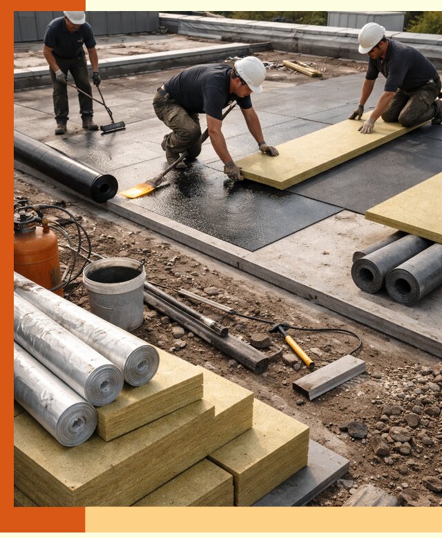 Утепление плоской крыши в Усолье-Сибирском — надежная теплоизоляция и герметизация