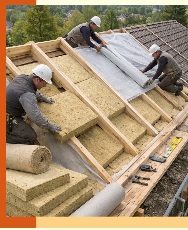 Утепление скатной крыши в Усолье-Сибирском качественно и надёжно