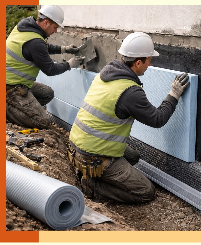 Утепление фундамента снаружи в Усолье-Сибирском — профессиональная теплоизоляция