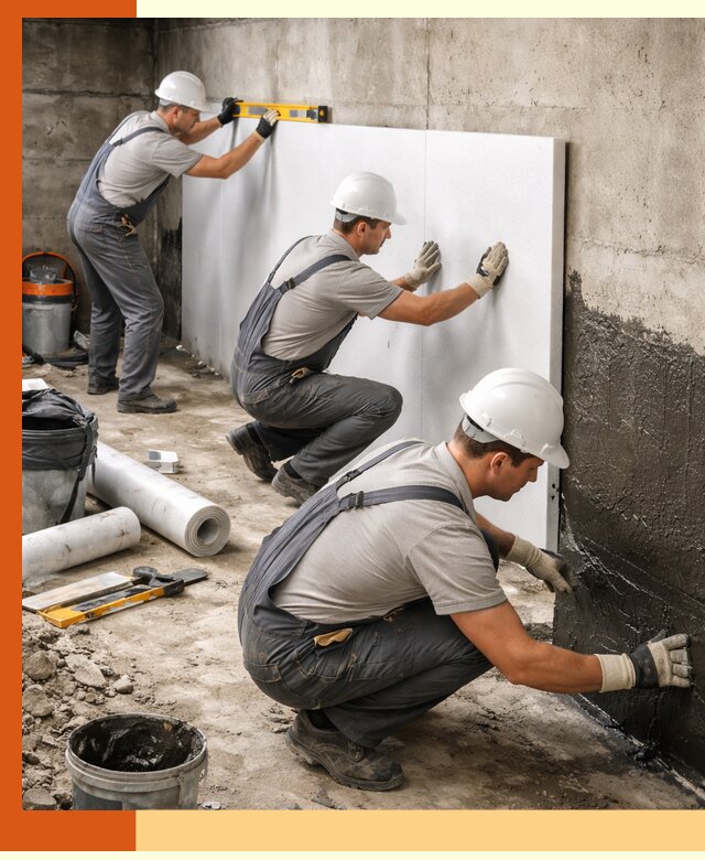 Утепление фундамента изнутри профессионально в Усолье-Сибирском