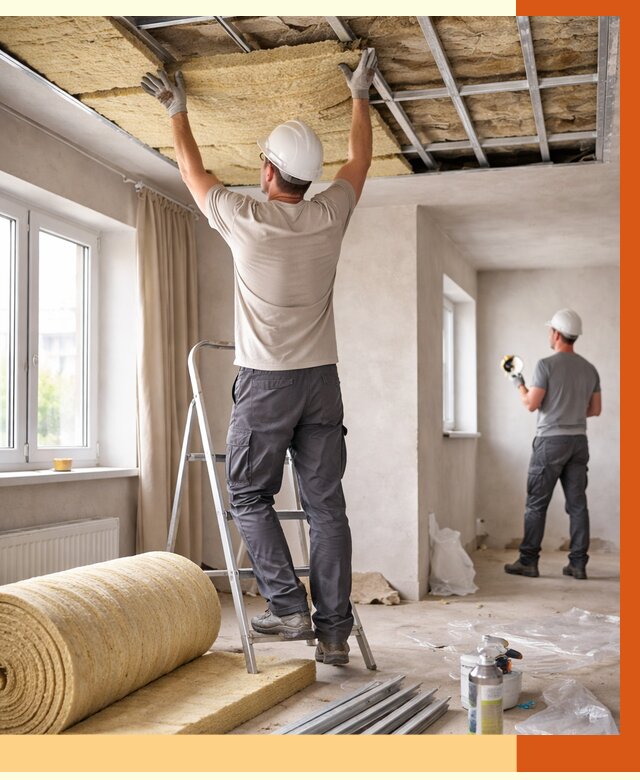 Утепление потолка в частном доме в Усолье-Сибирском от 980 руб./м² — работы под ключ | ТепломастерСль