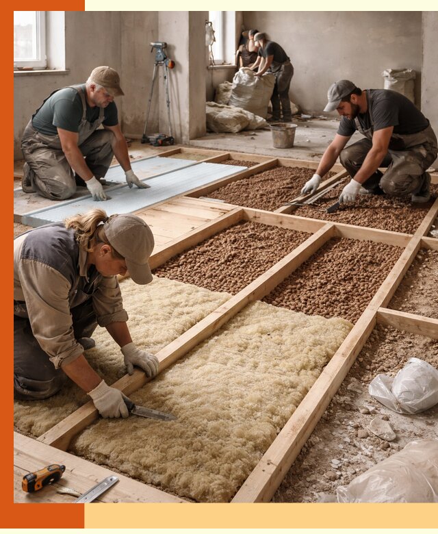 Утепление перекрытий жилых и промышленных зданий в Усолье-Сибирском