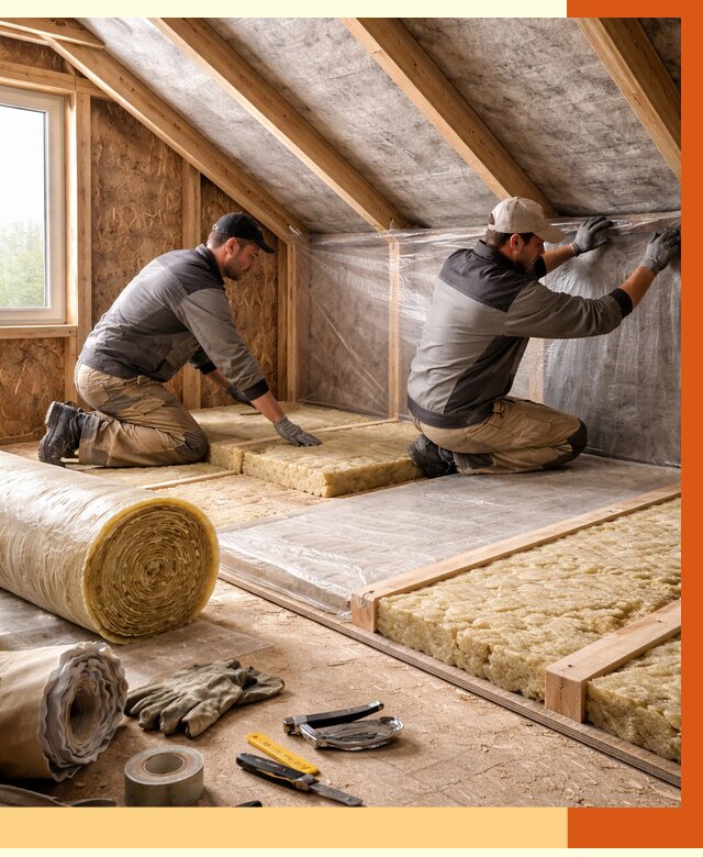 Утепление чердака в Усолье-Сибирском от 7740 руб/м² — теплоизоляция и комплексное утепление под ключ | ТепломастерСль