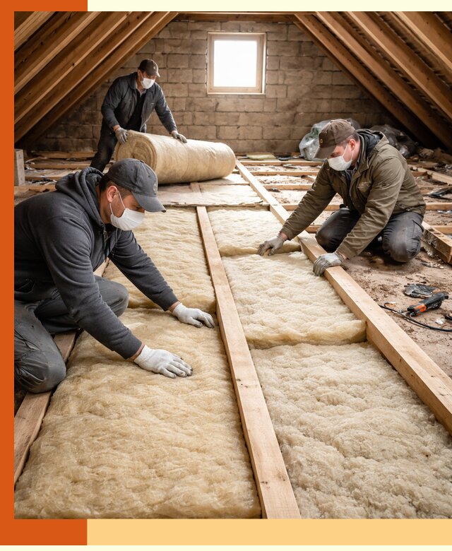 Утепление чердака в Усолье-Сибирском — профессиональная теплоизоляция кровли