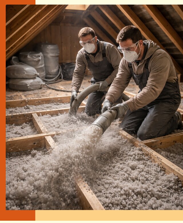 Утепление чердака эковатой в Усолье-Сибирском — быстро и надёжно