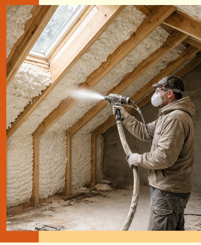 Утепление мансарды ППУ в Усолье-Сибирском быстро и надежно