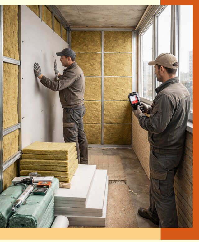 Утепление балкона в Усолье-Сибирском от 4644 руб. под ключ | ТепломастерСль