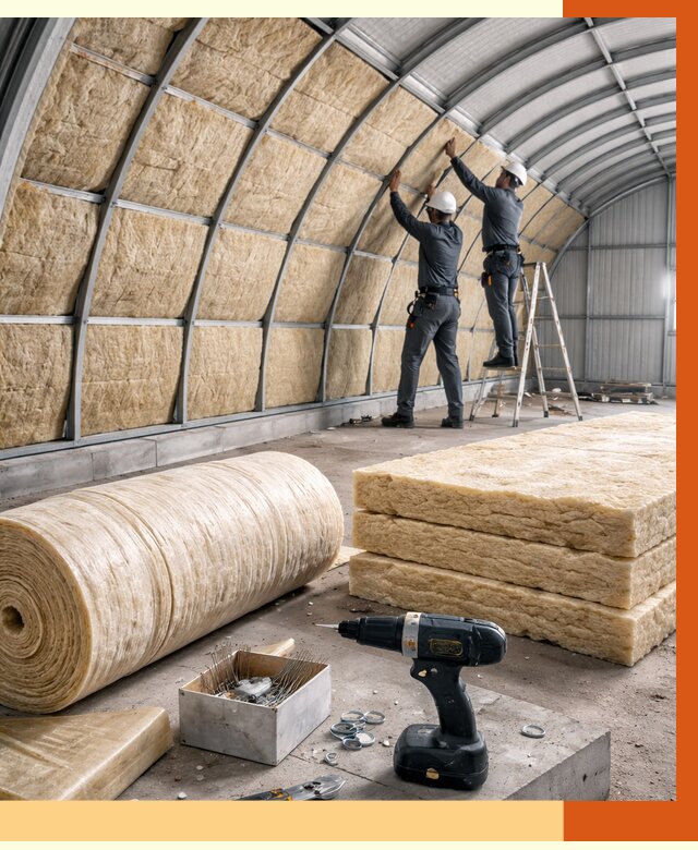 Утепление арочного ангара в Усолье-Сибирском от 3302 руб./м2 под ключ | ТепломастерСль