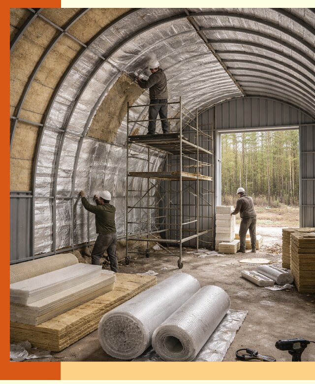 Утепление арочного ангара под ключ в Усолье-Сибирском