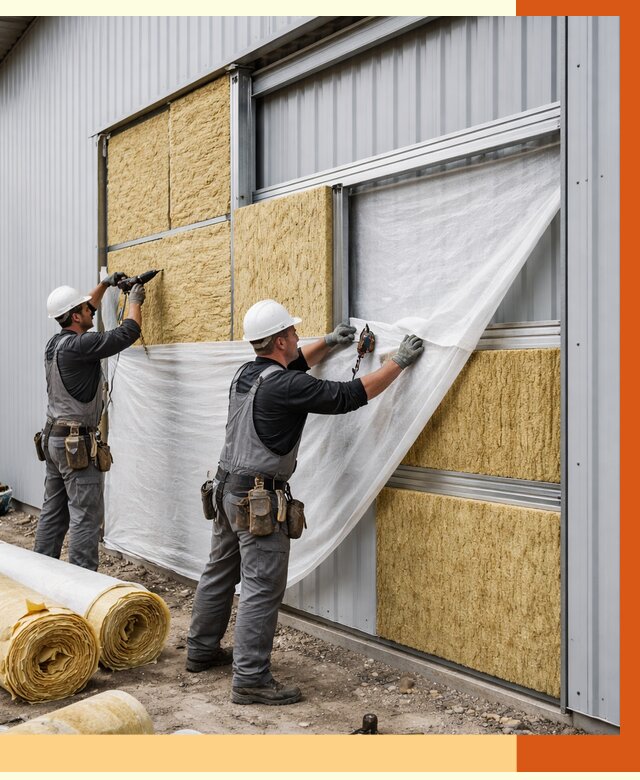 Утепление металлического склада в Усолье-Сибирском от 4644 руб/м2 — комплексное утепление под ключ | ТепломастерСль