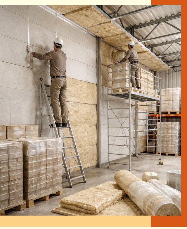 Утепление склада готовой продукции в Усолье-Сибирском от 2012 руб./м2 — комплексно | ТепломастерСль