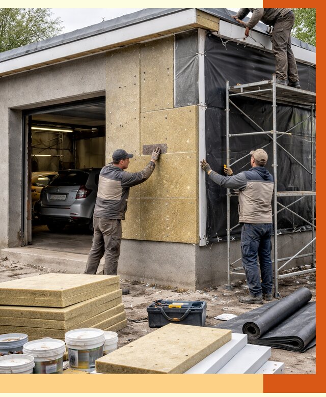 Утепление автосервиса в Усолье-Сибирском ппу, пеноизоляция, от 14964 руб/м2 — ТепломастерСль