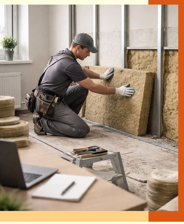 Утепление офиса в Усолье-Сибирском от 4644 руб/м2 — комплексное утепление офиса под ключ | ТепломастерСль