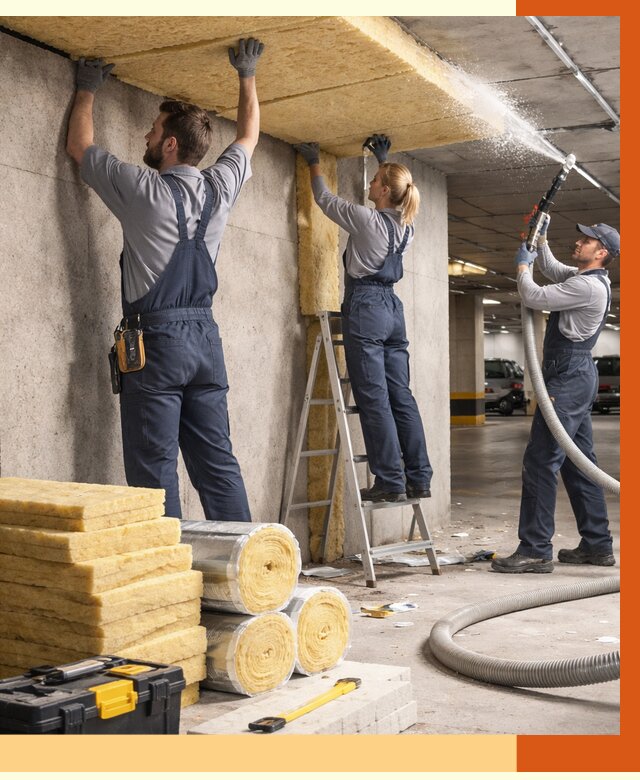 Утепление паркинга в Усолье-Сибирском от 7018 руб./м2 — работы под ключ | ТепломастерСль