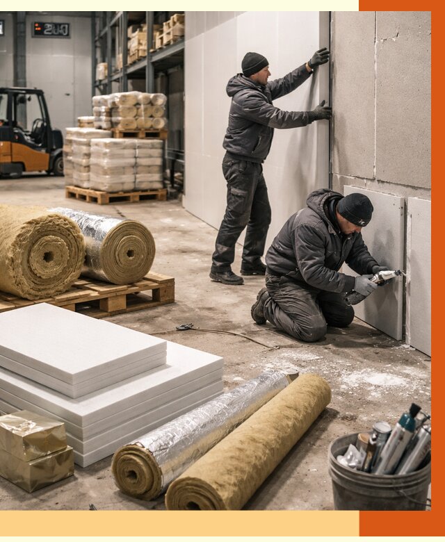 Утепление холодного склада в Усолье-Сибирском от 8772 руб/м2 — комплексное под ключ | ТепломастерСль