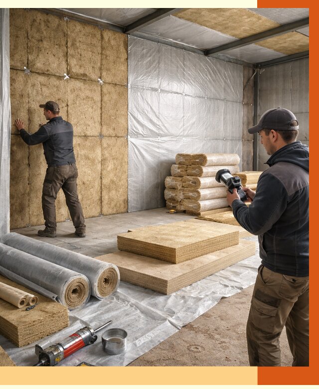 Утепление теплого склада в Усолье-Сибирском под ключ от 11868 руб/м² | ТепломастерСль