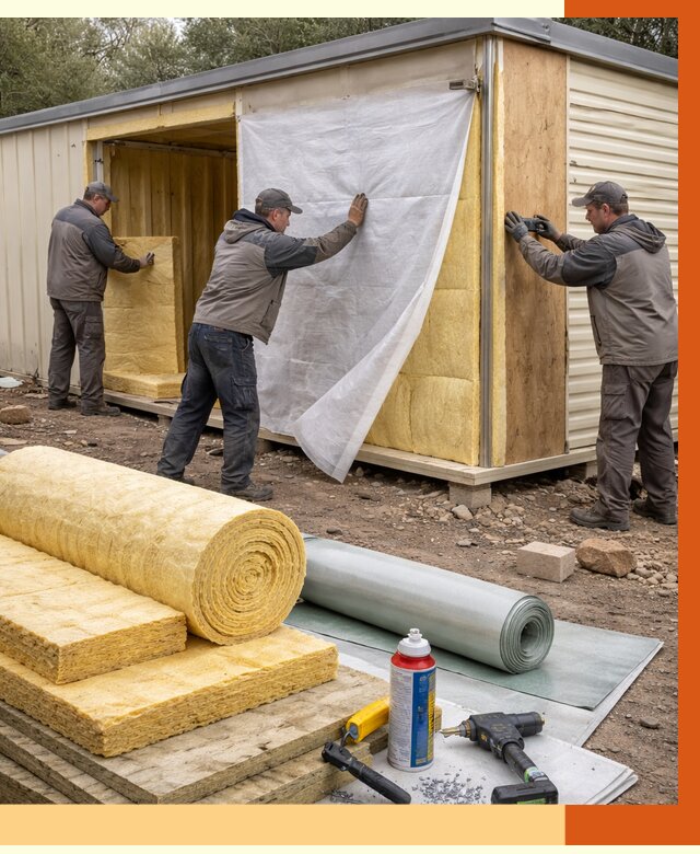 Утепление строительной бытовки в Усолье-Сибирском от 12900 руб. под ключ | ТепломастерСль