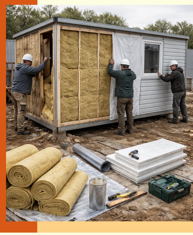 Утепление строительной бытовки под ключ в Усолье-Сибирском для любых условий