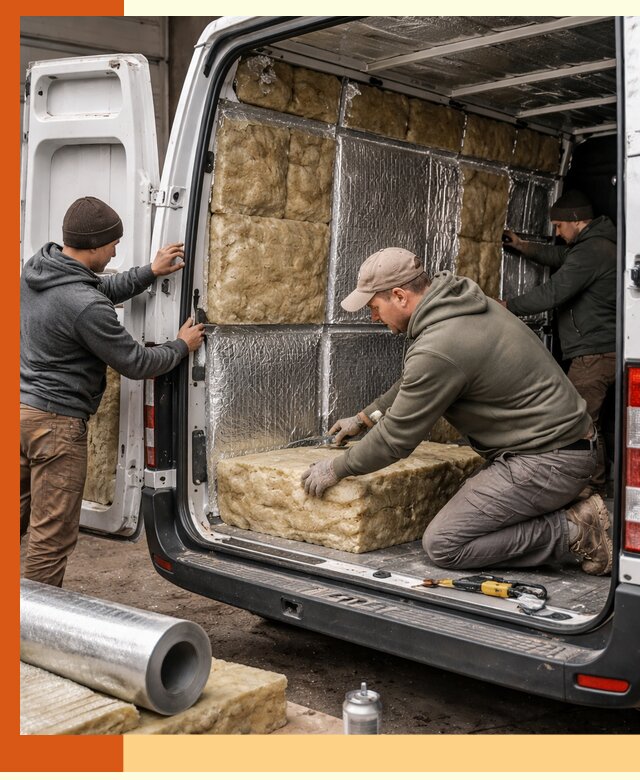 Утепление фургона в Усолье-Сибирском: профессиональная теплоизоляция и шумоизоляция