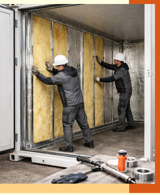 Утепление рефрижераторного контейнера в Усолье-Сибирском от 46440 руб./м² | ТепломастерСль