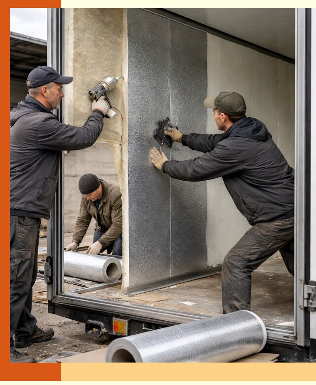 Утепление холодильного кузова в Усолье-Сибирском — монтаж и теплоизоляция