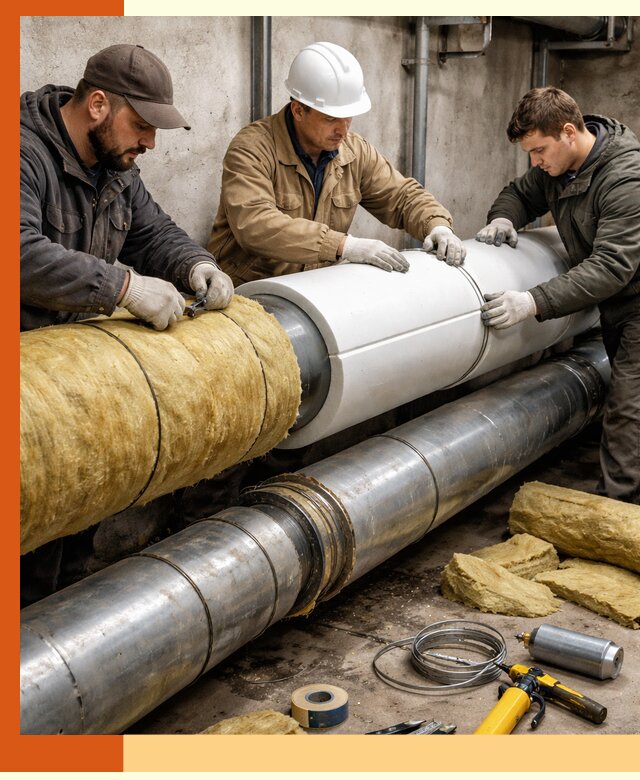 Утепление трубопровода в Усолье-Сибирском с гарантией энергоэффективности