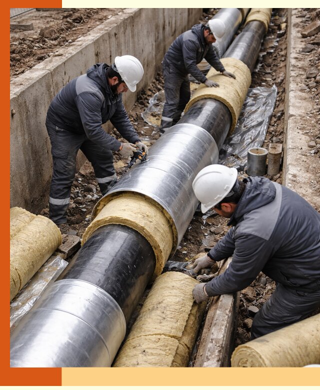 Утепление теплотрассы в Усолье-Сибирском: утеплительные работы и материалы