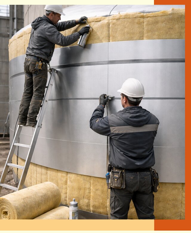 Утепление цистерны в Усолье-Сибирском пенополиуретаном от 14964 руб. под ключ | ТепломастерСль