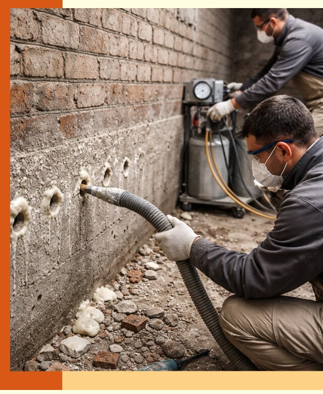 Заполнение колодцевой кладки ППУ в Усолье-Сибирском быстро и герметично